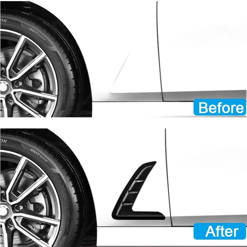 2PCS Car Exterior Side Body Air Outlet Cover Trim Fender Decorative Stickers Auto Accessories For BMW 3 Series G20 G28 -21