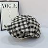 New linen plaid series high-quality trendy summer classic versatile casual shopping visor