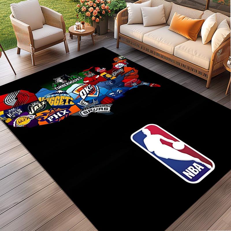 NBA Print Rug, Washable Floor Carpet, For Entryway Dorm Laundry Room Office Study, Home Decor Birthday Christmas Gift