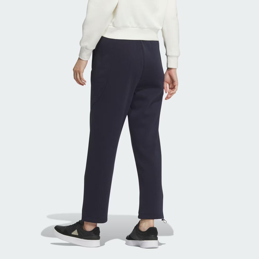 (WMNS) Adidas FW24 Small Logo Fleece Joggers Asia Sizing 'Navy Silver' Women's JJ3572