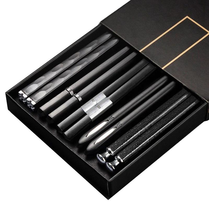 5Pairs High Quality Japanese Non-Slip Chopsticks Korean Home Hotel Restaurant Portable Healthy Food Stick For Sushi Chopsticks