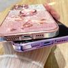 For Honor X60 5G Case Ring Kickstand TPU Flowers Phone Cover Gradient Glitter