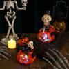 Creative Glowing Skull Ornaments for Halloween Decorations, Multi-colored Flashing Pumpkin Lanterns for Halloween Party Setup Props