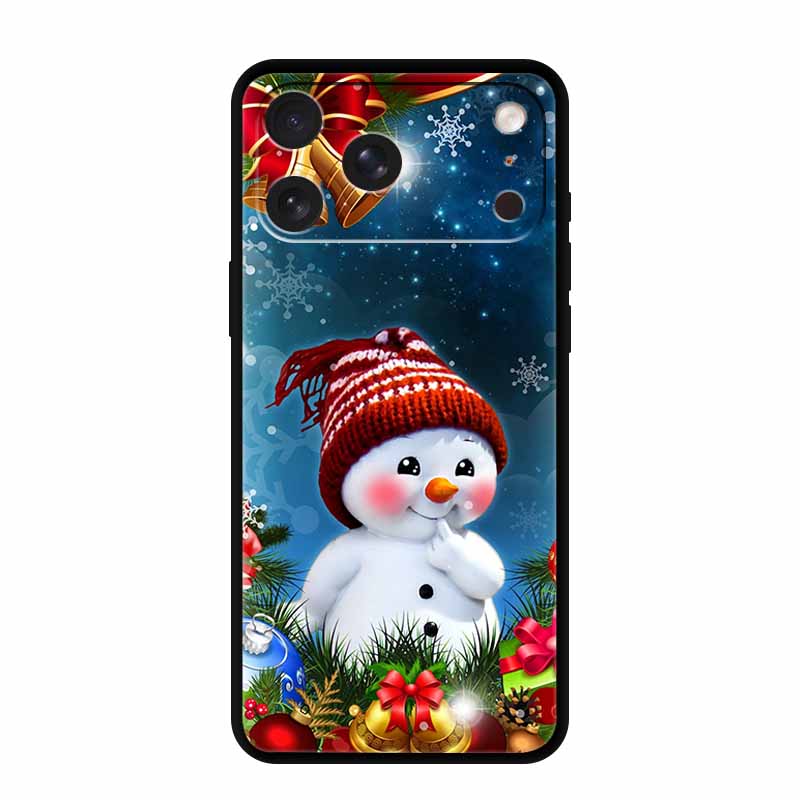 For iPhone 17 Pro Max Cover iPhone17 Pro Back Protective Phone Case For iPhone 17 Air Santa Christmas Soft Silicone TPU Coque