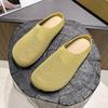 Fashion French Thick-soled Woven Hollow Breathable Closed-toe Soft-soled Slippers for Women New Summer Foot-slippers