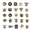50PCS  Cute Baby Yoda Stickers Cartoon Anime Decals Kids Toy Laptop Guitar Motorcycle Car Phone Graffiti Sticker Gift