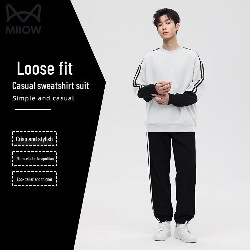 MiiOW Men's Casual Round Neck Sweatshirt