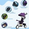 Evolutionary Tricycle, 12+ Months, Foldable Canopy, Telescopic Push Handle, Safety Belt, Violet
