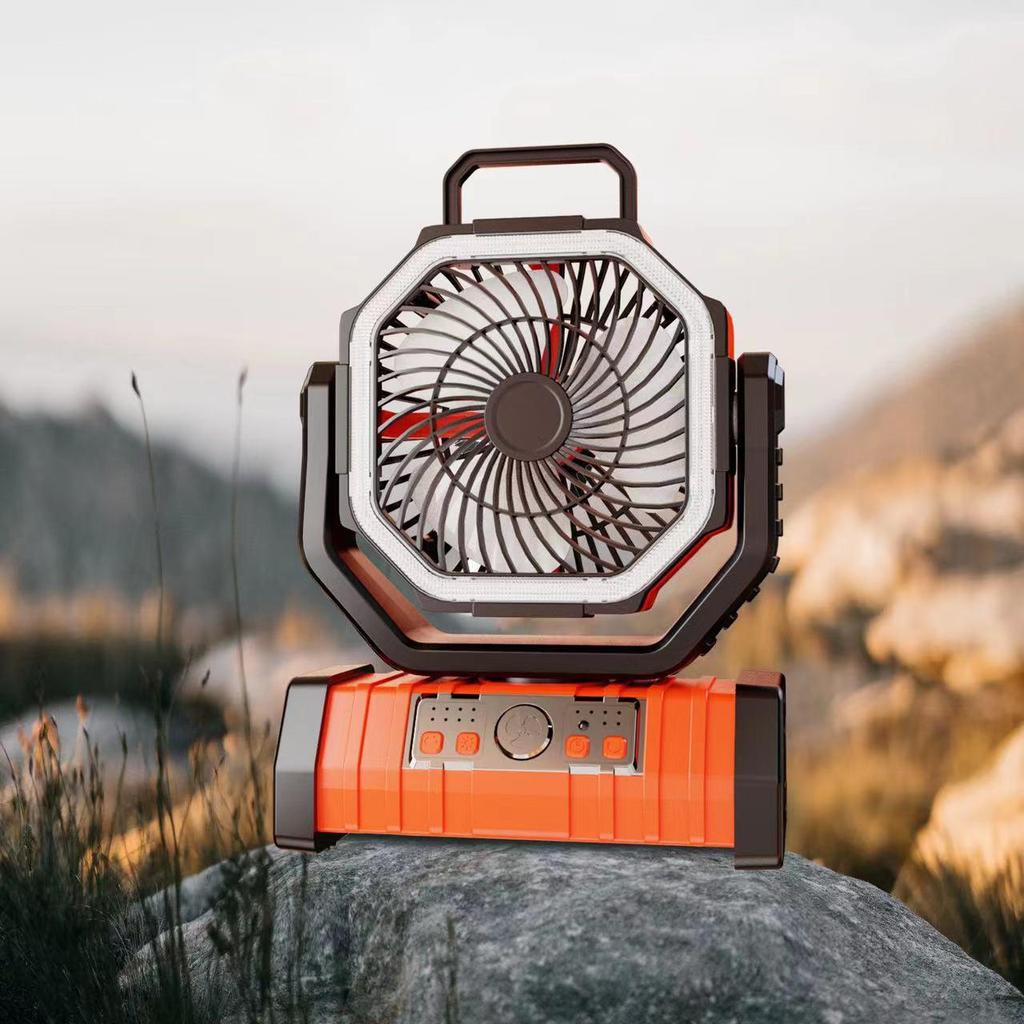 Cross-Border Multifunctional Rechargeable Oscillating Fan & LED Camping Light