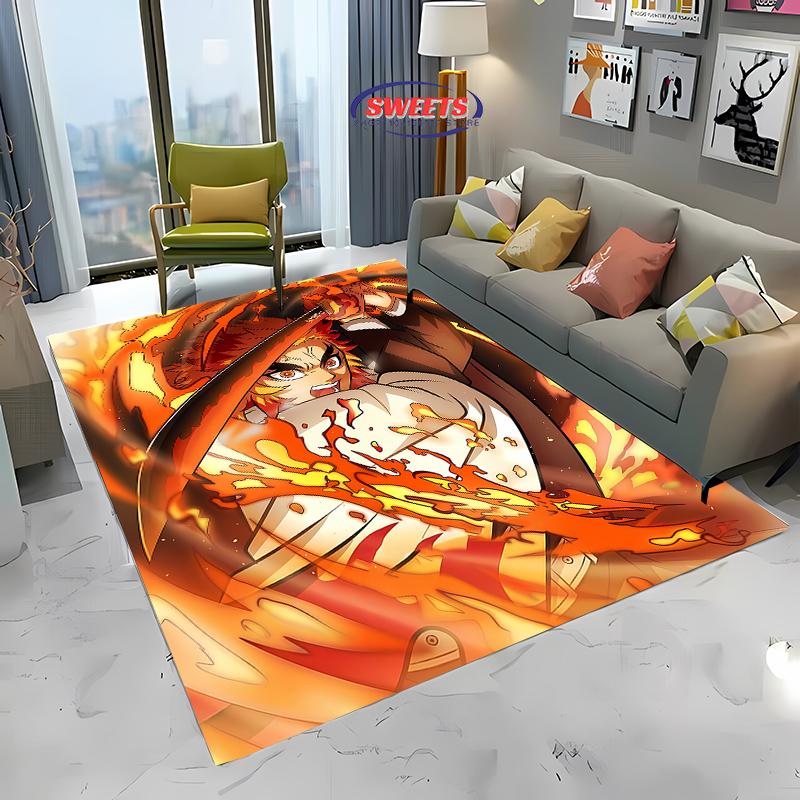 New Arrival ! Customized Demon Slayer Carpet, Demon Slayer Nine Hashira Living Room Bedroom Bed Mat, Non-slip Durable Office Rug