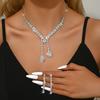 Halskette Set Ohrringe Schmuckset Bankettkleid Set Kette Mode Brautschmuck