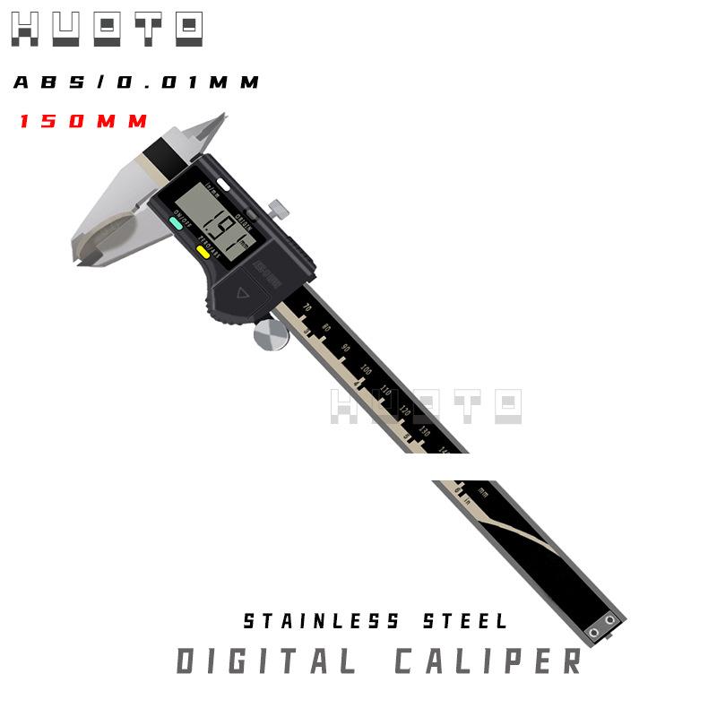 

HUOTO 0-150MM Stainless Steel Digital Caliper with Depth Rod