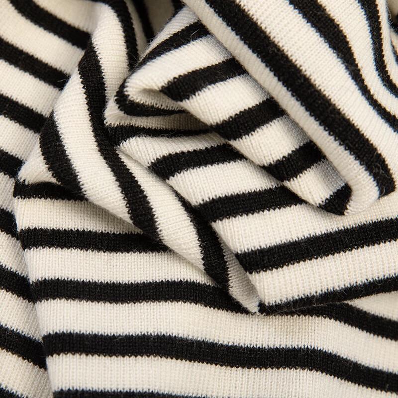 Women's Elegant Striped Bardot Knit Top