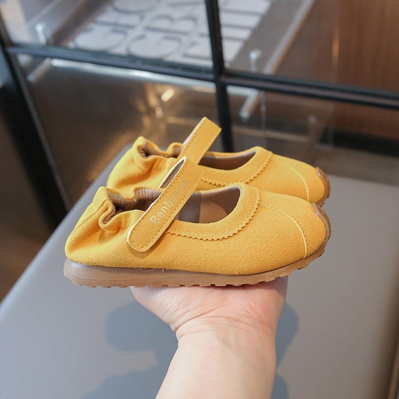 Girls' Mary Jane Sneakers New Arrival | Children's Soft-Sole Casual Shoes with Elastic Heel Strap Cute Girls Shoes