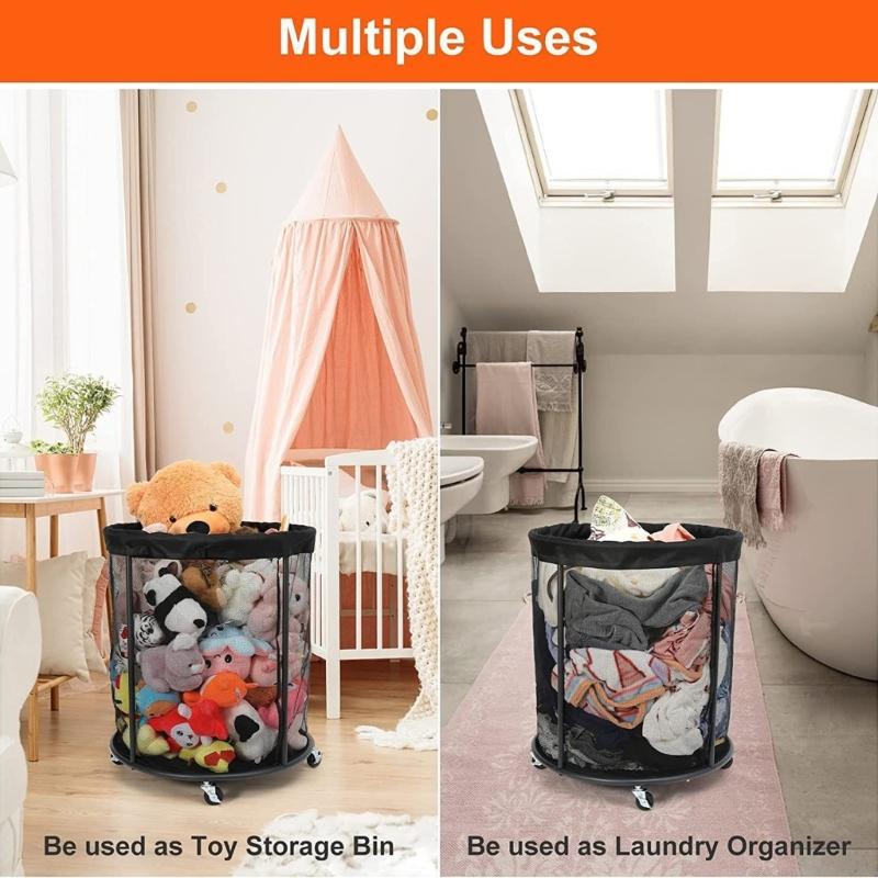 Ball Holder  Sports Equipment Organizer Toy Storage Organizer Ball Storage Cart Ball Storage Bin for Gym