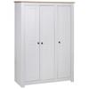 Day and Night - Day and Night 3-door Wardrobe Panama Pine Range White 118x50x171.5 Cm
