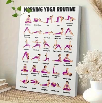 Fitness-Bewegungsanleitung Leinwandposter: Dekorative Wandkunst für Fitnessstudio & Rehabilitation