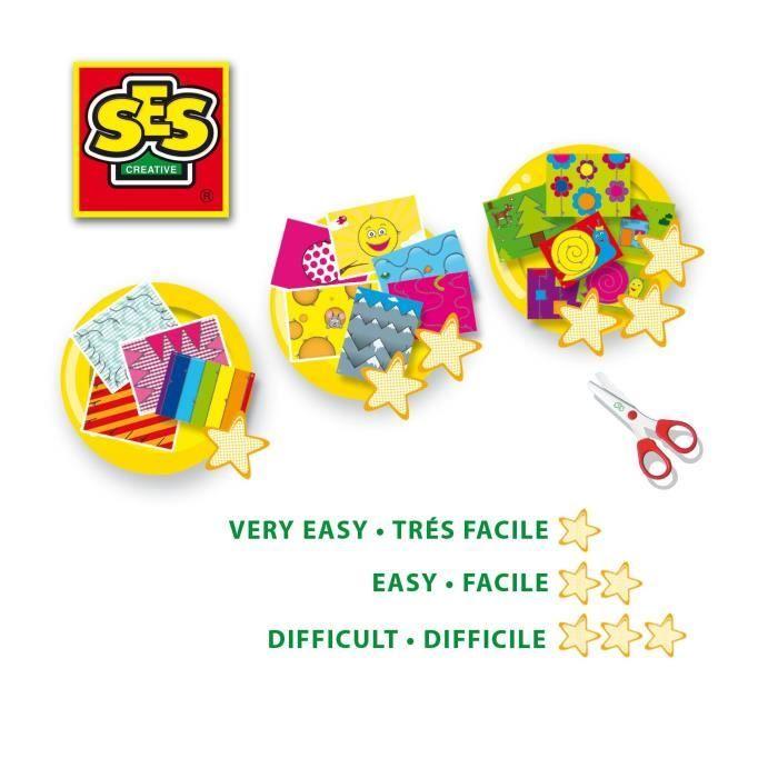 SES CREATIVE - Ich lerne schneiden - Sicherheits-Schere und Papier - Kind ab 2 Jahren