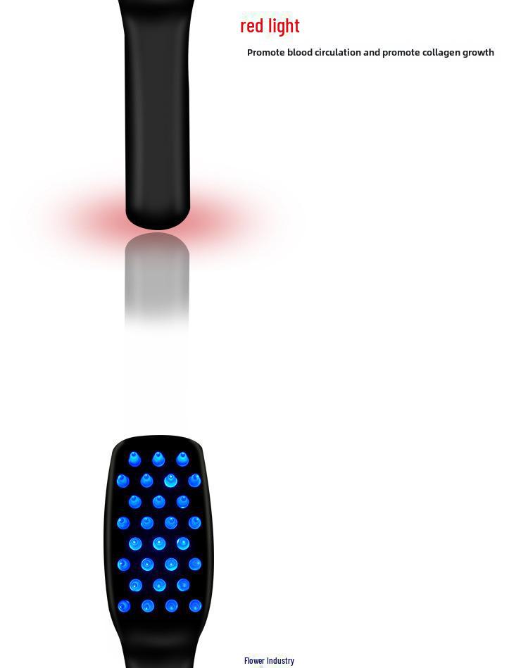 Electric Anti-Hair Loss Vibration Comb with Red & Blue Light Therapy for Hair Growth and Scalp Massage