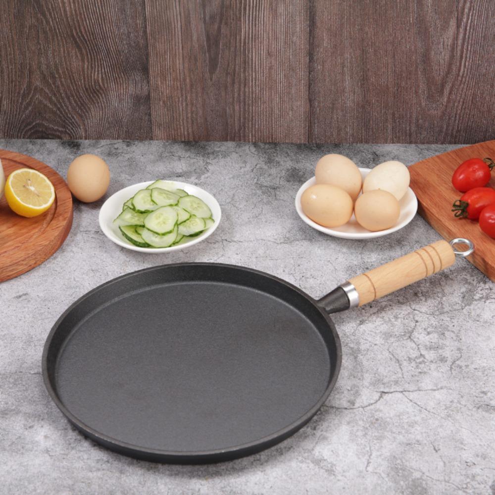 Non-stick Cast Iron Frying Pan 20/26cm Crepe Maker Flat Skillet Pancake Pan  Restaurant