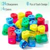Mr. Pen- Pencil Sharpeners Manual, 24 Pack, Dual Hole, Colorful Pencil Sharpeners Handheld Pencil Sharpener Bulk