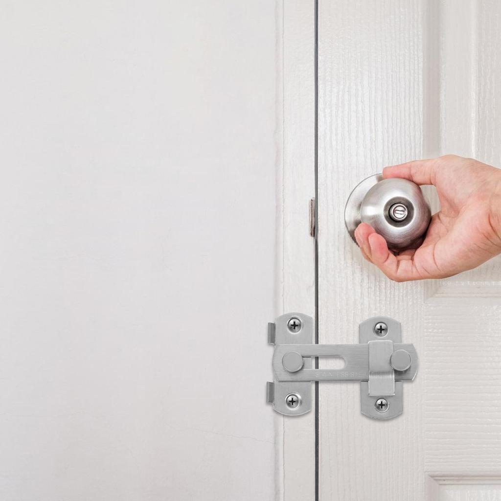 4pcs Sliding Barn Door Lock Stainless Steel Gate Latches Flip Latch Safety Door Bolt Lock Latch for Barn Door Cabinet Window