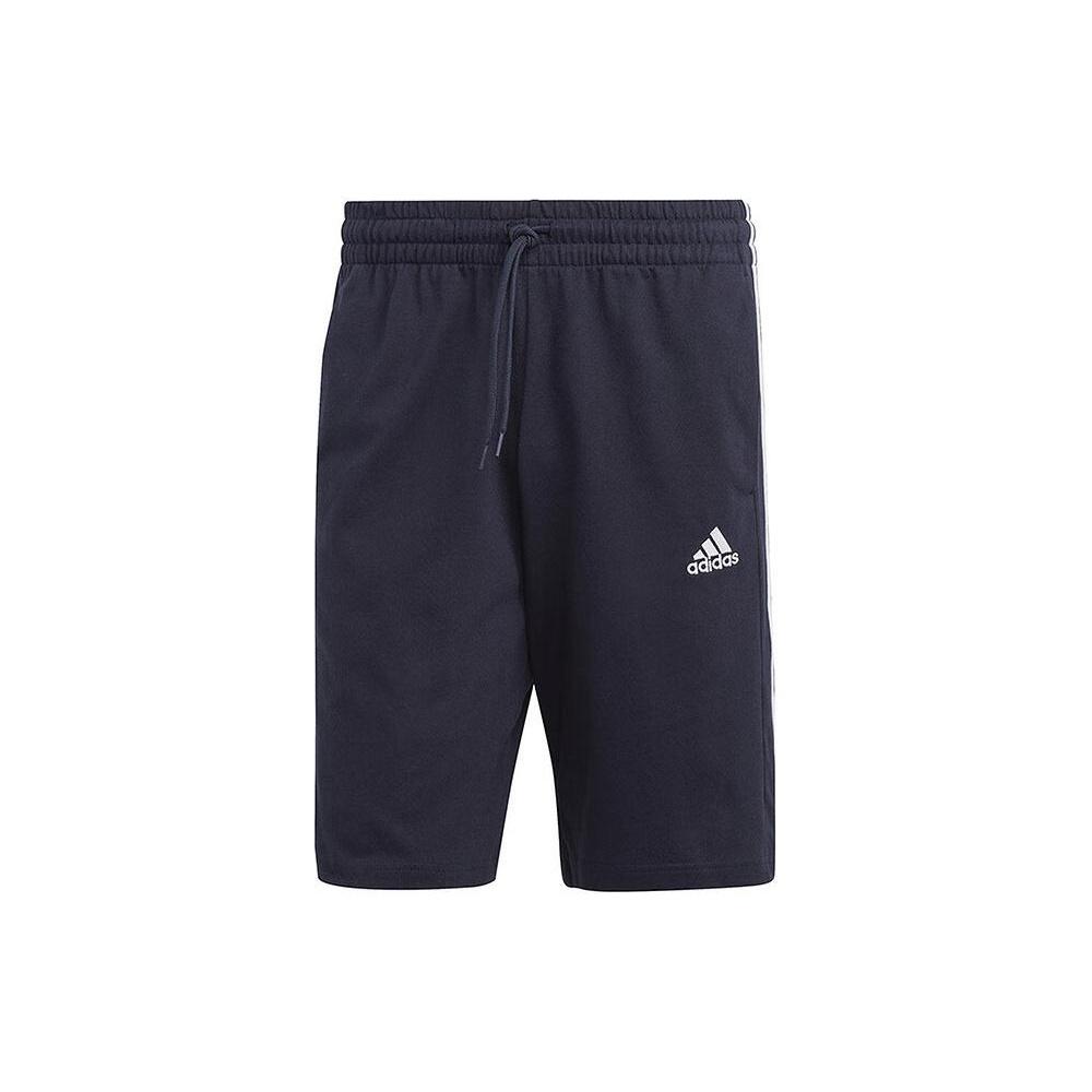 adidas Essentials Single Jersey 3-Stripes Shorts Asia Sizing Black White Men s IC9383 L