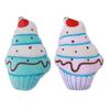 Pet Toy Bite-Resistant Plush Chew Toy with Interactive Sound Design Squeaky Ice Cream Shape Pet Teeth Cleaning Toy