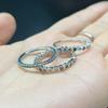 ANENJERY Multi-Size Single Row Colored Zircon Thin Rings Female Design Premium Index Finger Tail Ring Bague Femme Anel Anillo