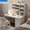 Modern Computer Desk with Bookshelf & Storage for Home, Office, Bedroom & Study Room