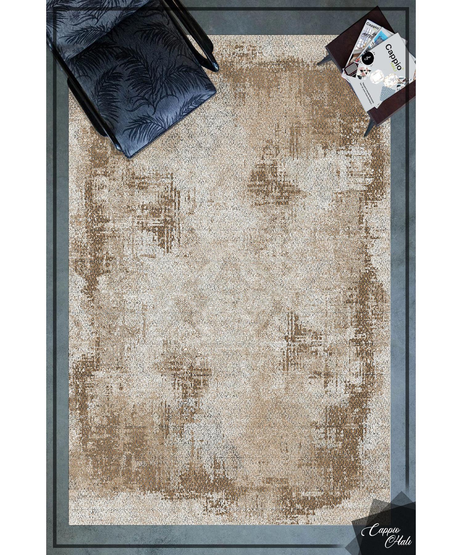 

Коричневый холщовый узорчатый ковер (Нескользящая кожаная основа, которую можно стирать в машине) - cp594