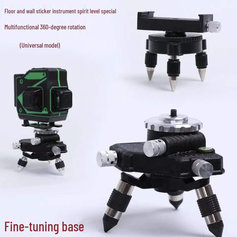 12-Line Universal Level Kit: 360° Rotating Base, Floor/Wall Stickers, Tripod