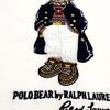 RL High-Quality Scannable Little Bear Embroidered Cotton T-Shirt with Round Hat, Windbreaker Insert Pocket, Short Sleeve - 25 New Styles