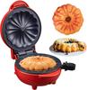 Mini Kuchenbäcker, Tragbarer Mini Gugelhupf-Bäcker Doppelseitige Erhitzung, Elektrische Cupcake-Maker für Frühstückskuchen-Snacks (rot)