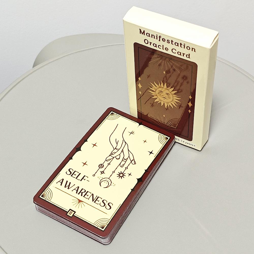 Manifestation Oracle Deck 33 Card Oracle Deck Manifest Your Dreams, Find Your Purpose, Tarot for The Soul 10.3*6cm