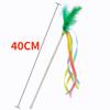 Cat Toys Feather Interactive Cat Toy Tassel Cats Teaser Feather Tassel Kitten Toys with Bell Long Handle Cats Toy Pet Supplies