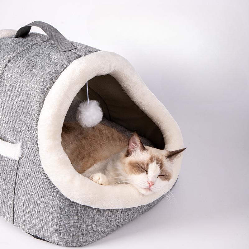 The Cat House Is Warm In Winter and Is Removable and Washable. The Cat House Is An Arched Pet House and The Dog House Is Suitable for All Seasons.