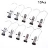 10Pcs Stainless Steel Clothes Pin With Hooks Laundry Clothes Pegs Hook Multifunctional Non Slip Hanging Clip For Socks Hats Pant