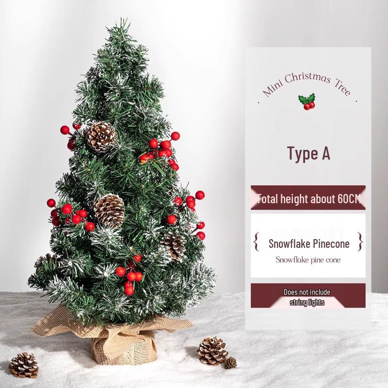 Small Crooked Neck Christmas Tree Ornament for Desktop Decoration