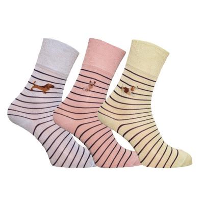 Simply Essentials Womens/Ladies Bamboo Non Elastic Dog Socks (Pack Of 3)