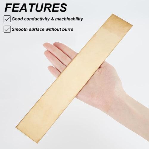 OLYCRAFT Brass Sheet, 304x50x2mm, Metal Plate for DIY Projects, Pure Copper Plate, Brass Sheet, Metal Plate, Brass Copper Plate, Crafts, Enamel Copper