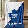 Toronto Maple Leafs Coperta Plaid Personalizzata Stampa il Tuo Nome Testo Morbida Calda Coperta Regalo di Festa