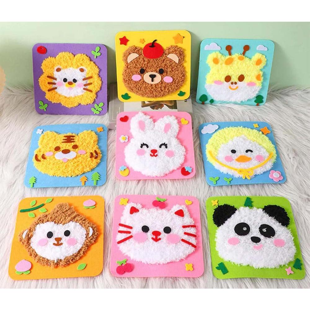 DIY Embroidery Doll Set, 2025 New Hot Cartoon Animal Sewing Craft Kit, Handwork Cartoon Animal Embroidery Kit, Embroidery Doll Craft Kit for Kids