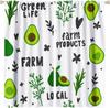 Watercolor Avocado Curtains - Summer Tropical Fruits Colorful Drink Patterns Window Treatment Room Darkening Blackout Curtains