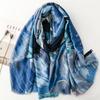 Winter Abstract Painting Floral Fringe Viscose Shawl Scarf Lady High Quality Print Pashmina Stole Bufandas Muslim Hijab 180*90Cm