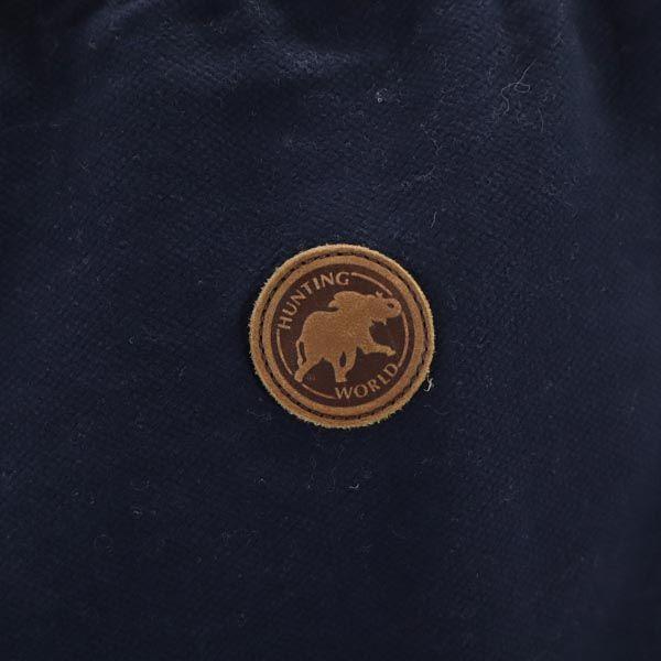 HUNTING WORLD Made In Italy Wide Pants 40 Navy Waist Rubber Women Used