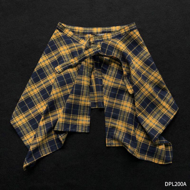 

Женская многослойная клетчатая юбка в стиле Wasteland с подолом для внутренней или внешней носки One Size