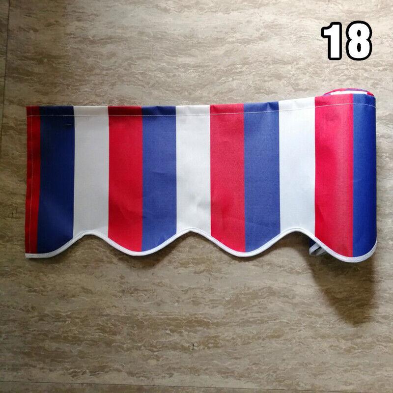Tendalino Ondulato Impermeabile Tenda Parasole Tenda da Patio Sostituzione Banner Negozio Telo Tenda Parasole Durevole Strisce Grigio Beige
