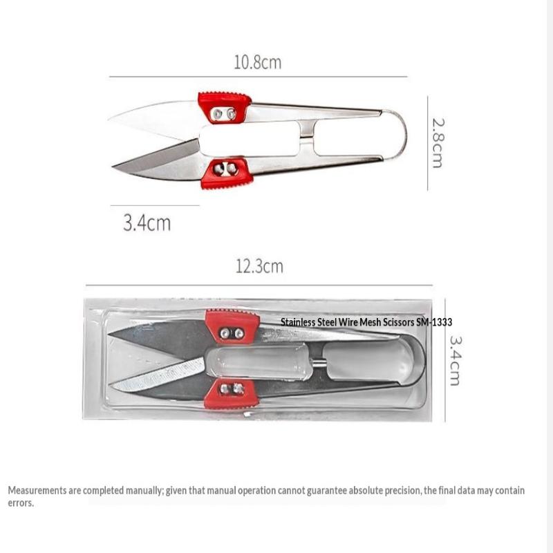 3/6Pcs U Thread Scissors Stainless Steel Yarn Shears Cutting Sewing Scissors Cross Stitch Scissors Embroidery Shears Clippers