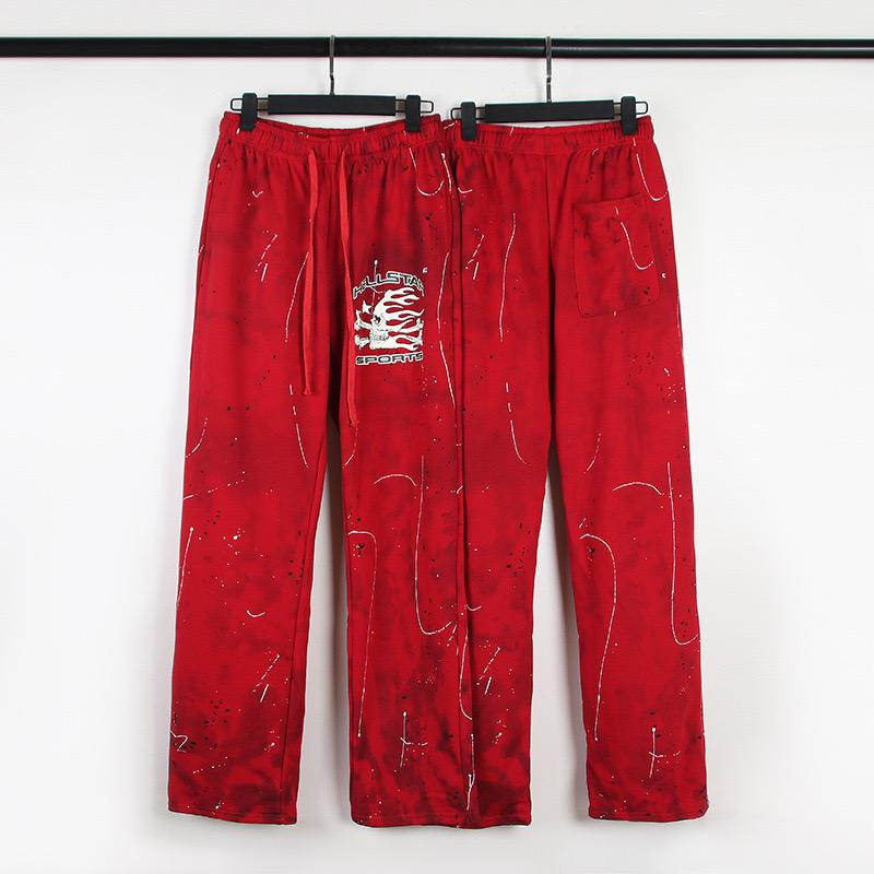 

Rode Flare Broek Wassen Gesplitste Sport Casual Broek 2 Kleuren XL